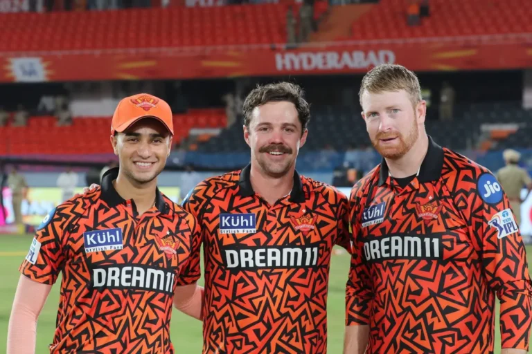 Abhishek Sharma, Travis Head and Heinrich Klaasen