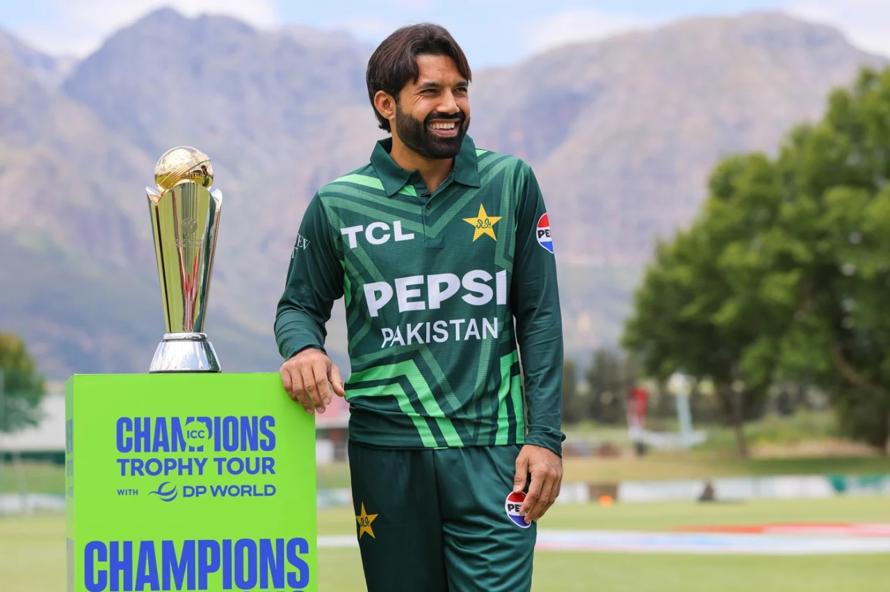 Pakistan captain Mohammad Rizwan during the Men's Champions Trophy tour, ICC Men's Champions Trophy Tour, Paarl, December 17, 2024