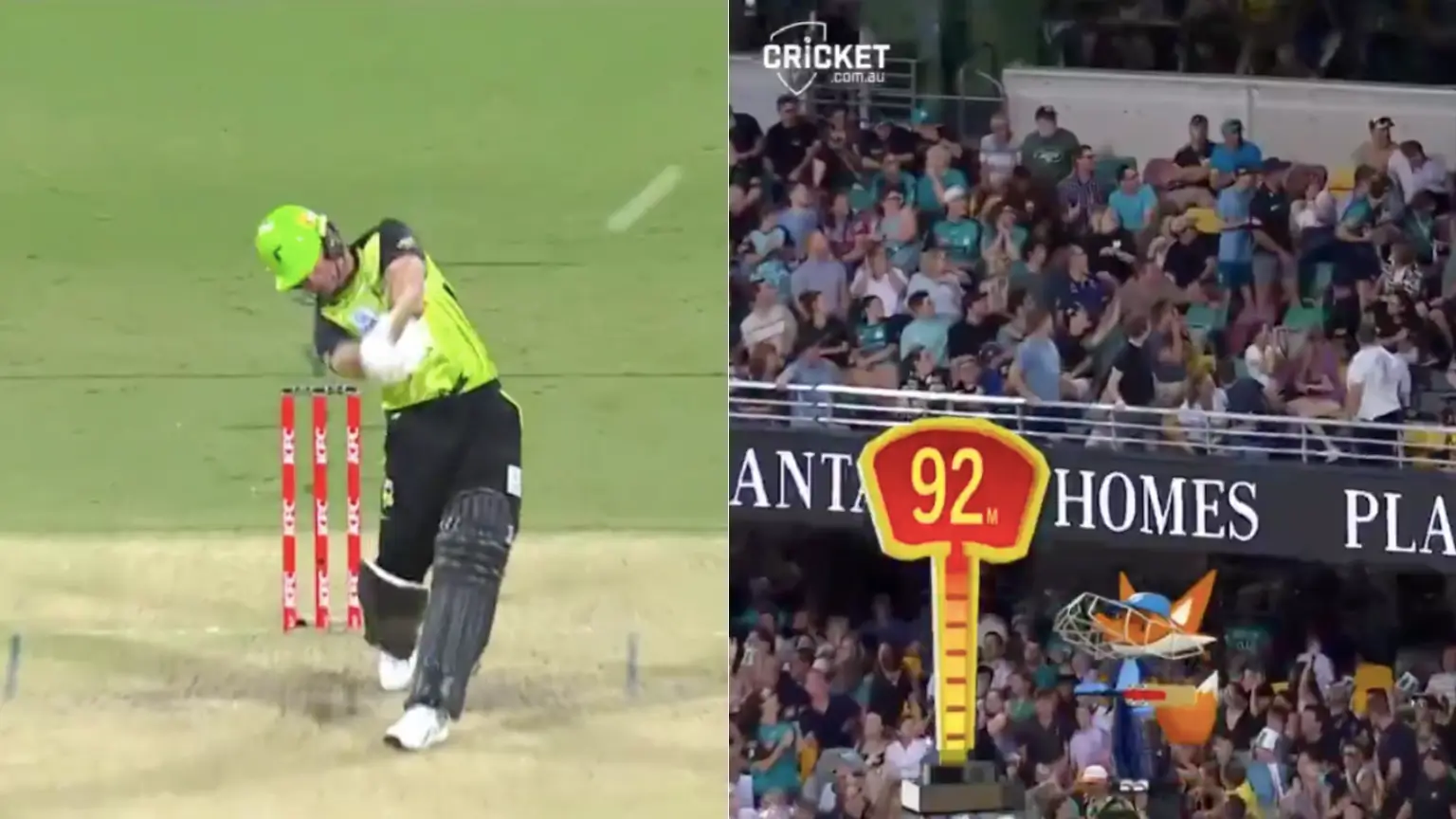 Dan Christian hitting sixes in BBL